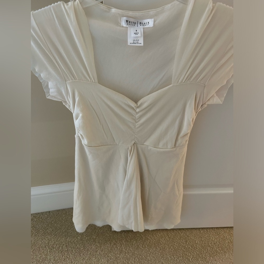 Nylon sweetheart neck top